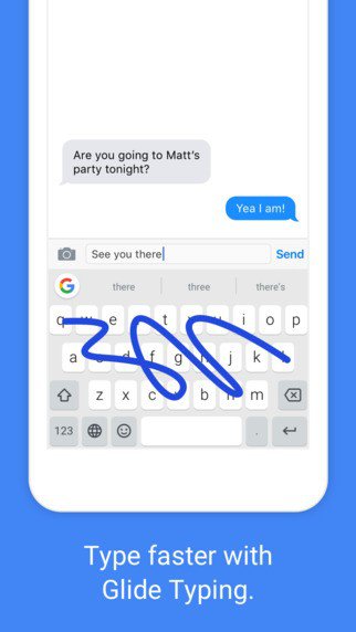 Gboard for iPhone glide typing