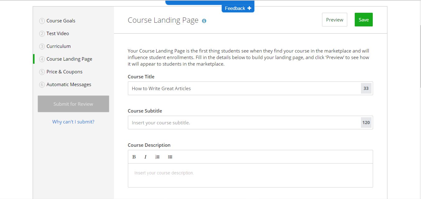 What is Udemy And How Can I Use It For Business? Course Landing Page